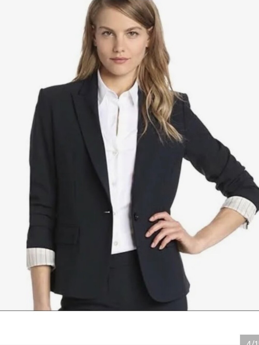 Theory Gabe B Tailor Blazer - Navy 6 - Lightweight wool